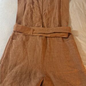 GAP Tan Linen Romper with Belt